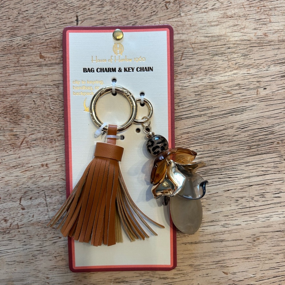 House of Harlow 1960 Brown and Gold purse bag charm/Key chain